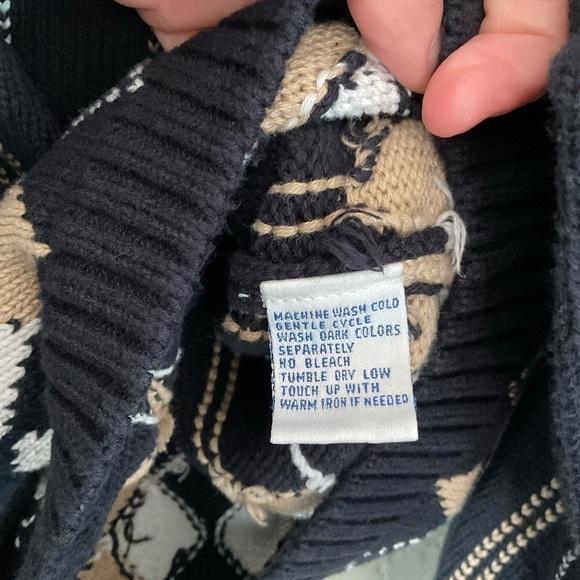 EP Pro Navy Trim Button Down Retro Golf Cardigan Large - Picture 5 of 6